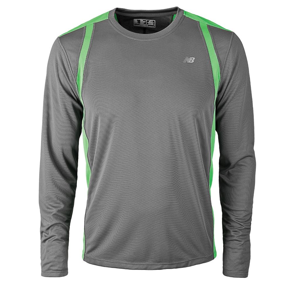 Mens New Balance NP Long Sleeve No Zip Technical Tops