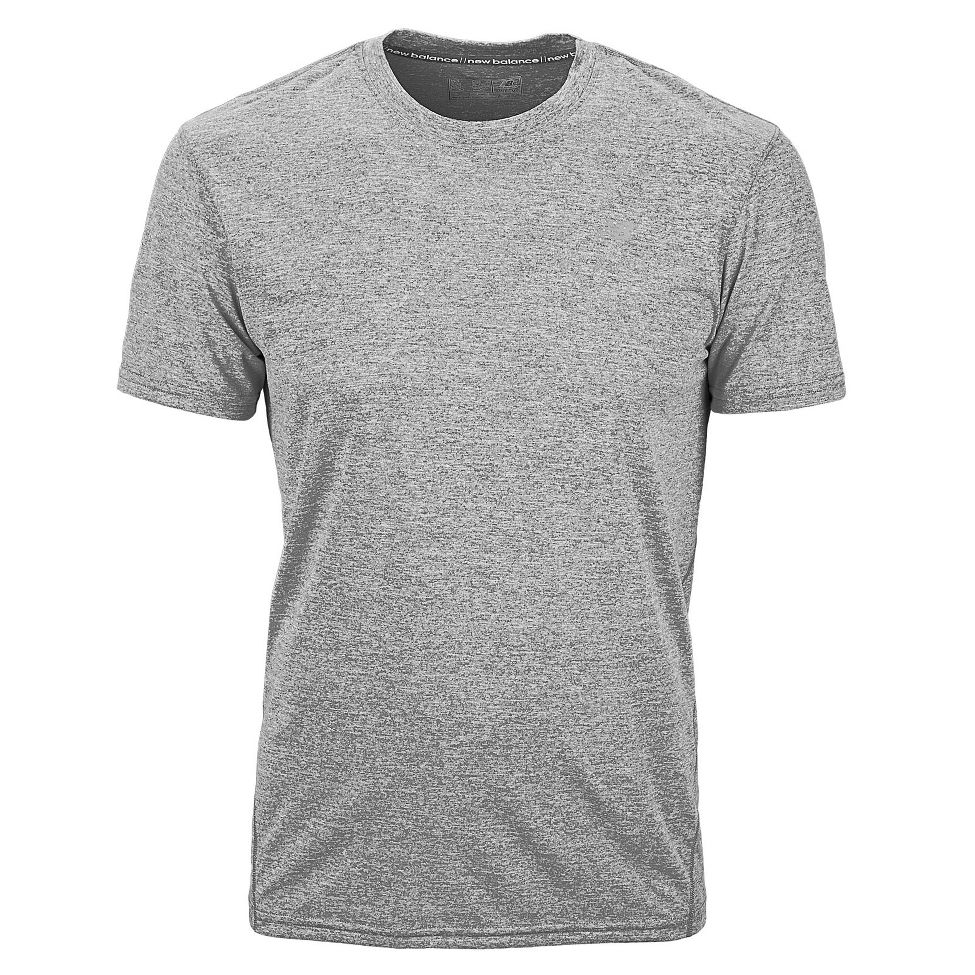 Mens New Balance Heathered Short Sleeve Technical Tops