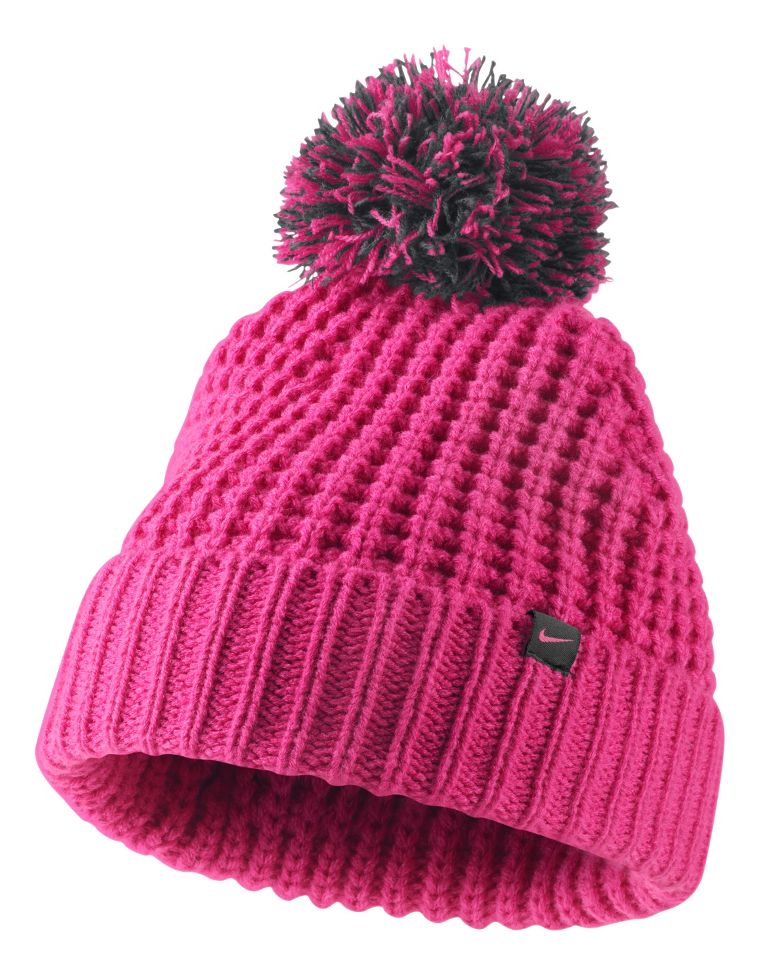 Womens Nike Chunky Knit Pom Beanie Headwear