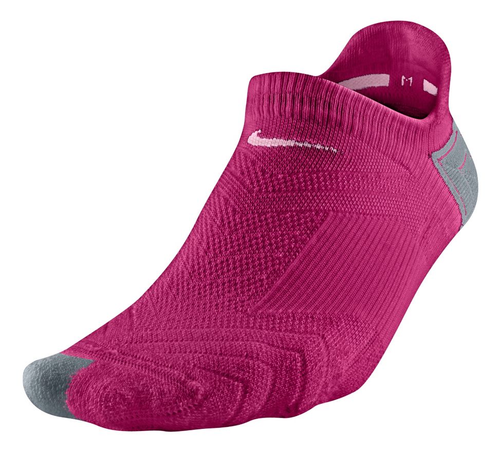 Womens Nike Elite Running Cushion No Show Socks