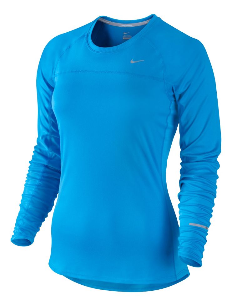 Womens Nike Miler Long Sleeve No Zip Technical Tops