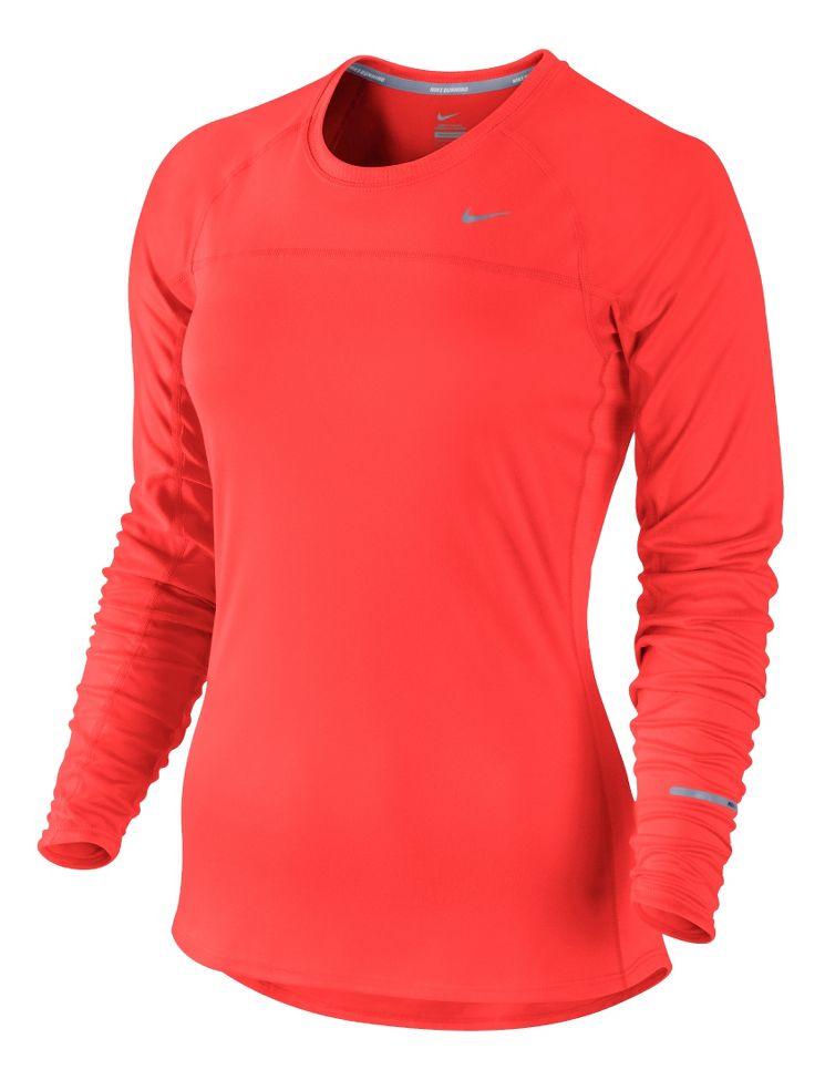 Womens Nike Miler Long Sleeve No Zip Technical Tops