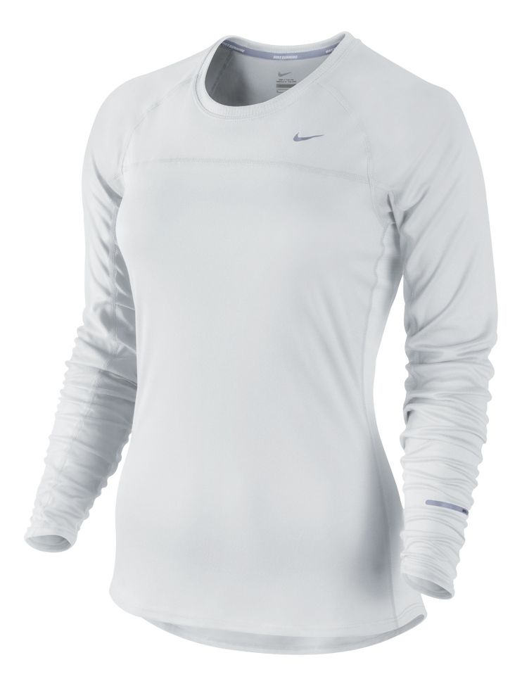 Womens Nike Miler Long Sleeve No Zip Technical Tops