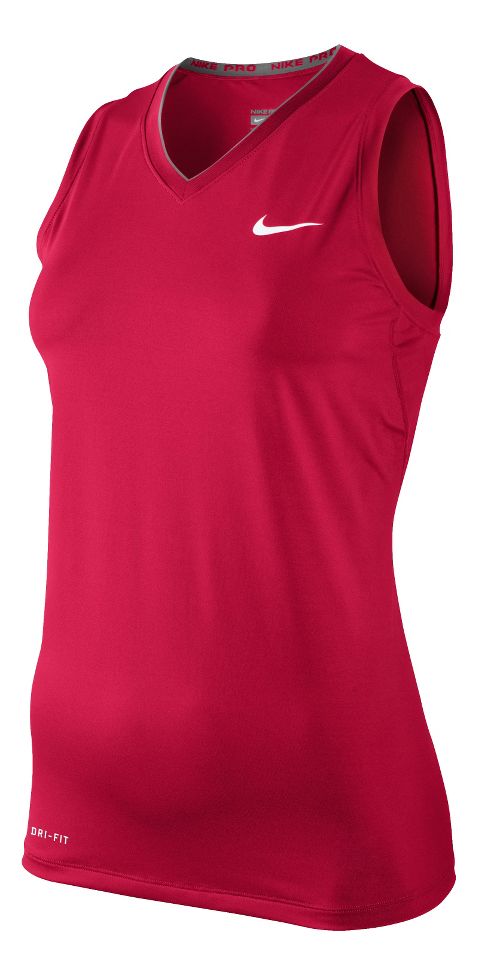 Womens Nike Pro Fitted Sleeveless V Neck Technical Tops