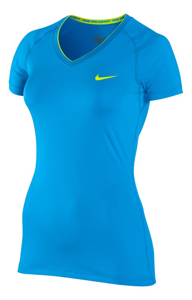Womens Nike Pro V Neck II Short Sleeve Technical Tops