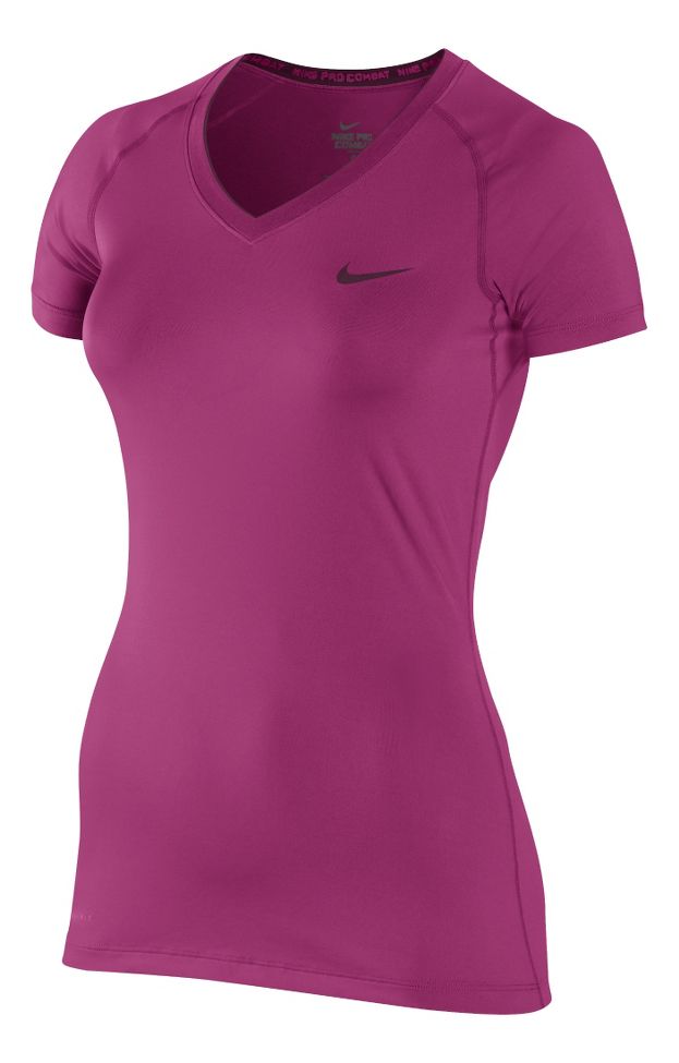 Womens Nike Pro V Neck II Short Sleeve Technical Tops