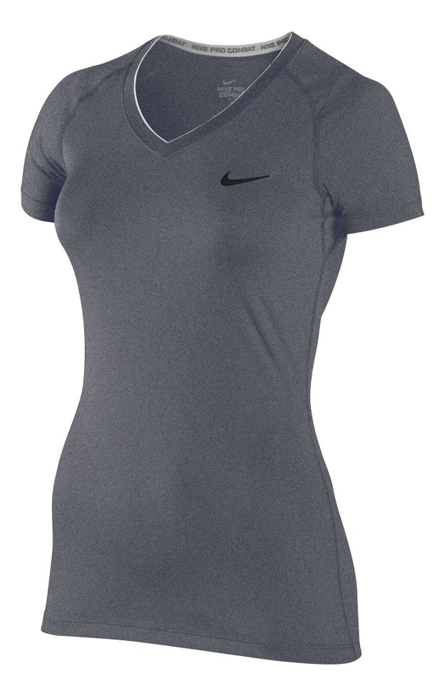 Womens Nike Pro V Neck II Short Sleeve Technical Tops