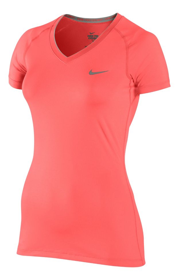 Womens Nike Pro V Neck II Short Sleeve Technical Tops