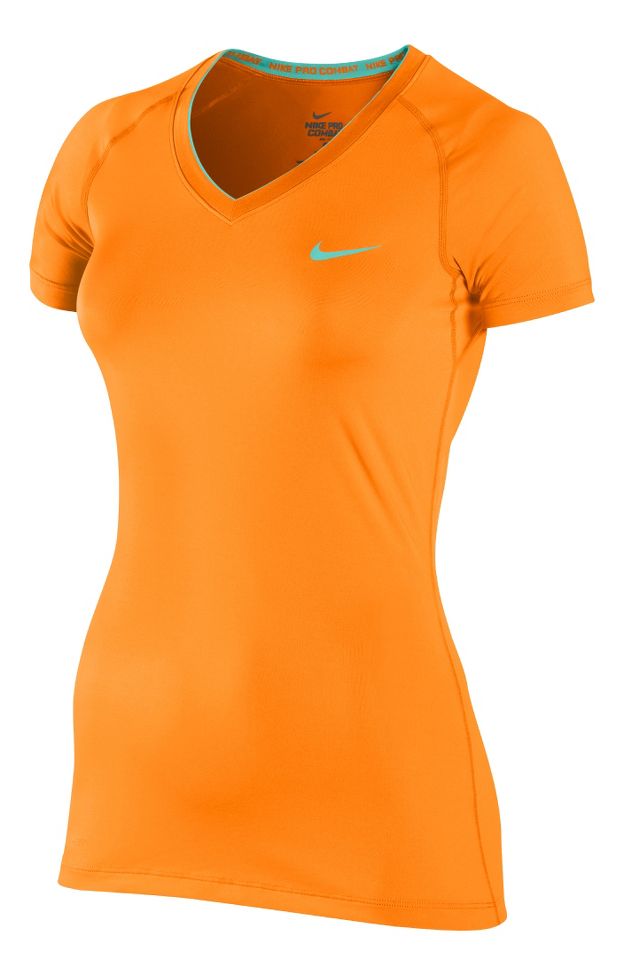 Womens Nike Pro V Neck II Short Sleeve Technical Tops