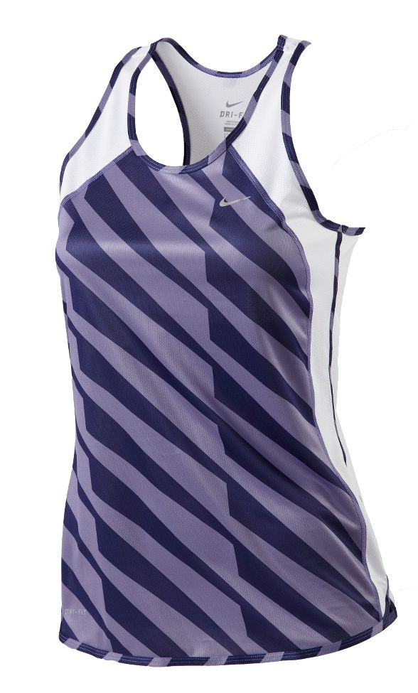 Womens Nike Printed Fast Pace Tank Sleeveless Technical Tops
