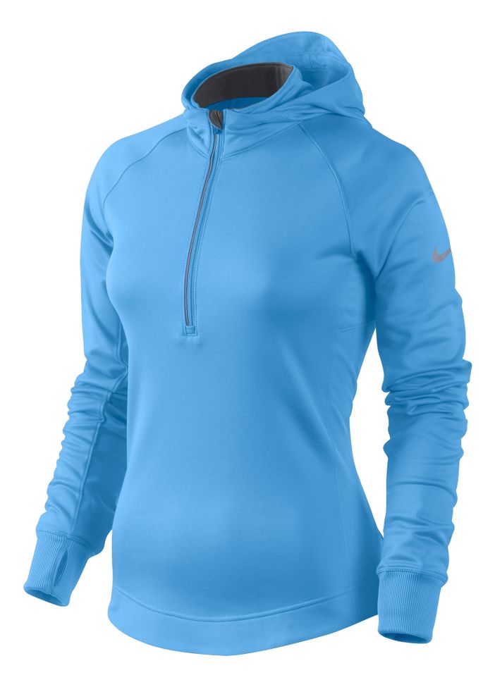 Womens Nike Element Thermal Hoody Long Sleeve 1/2 Zip Technical Tops