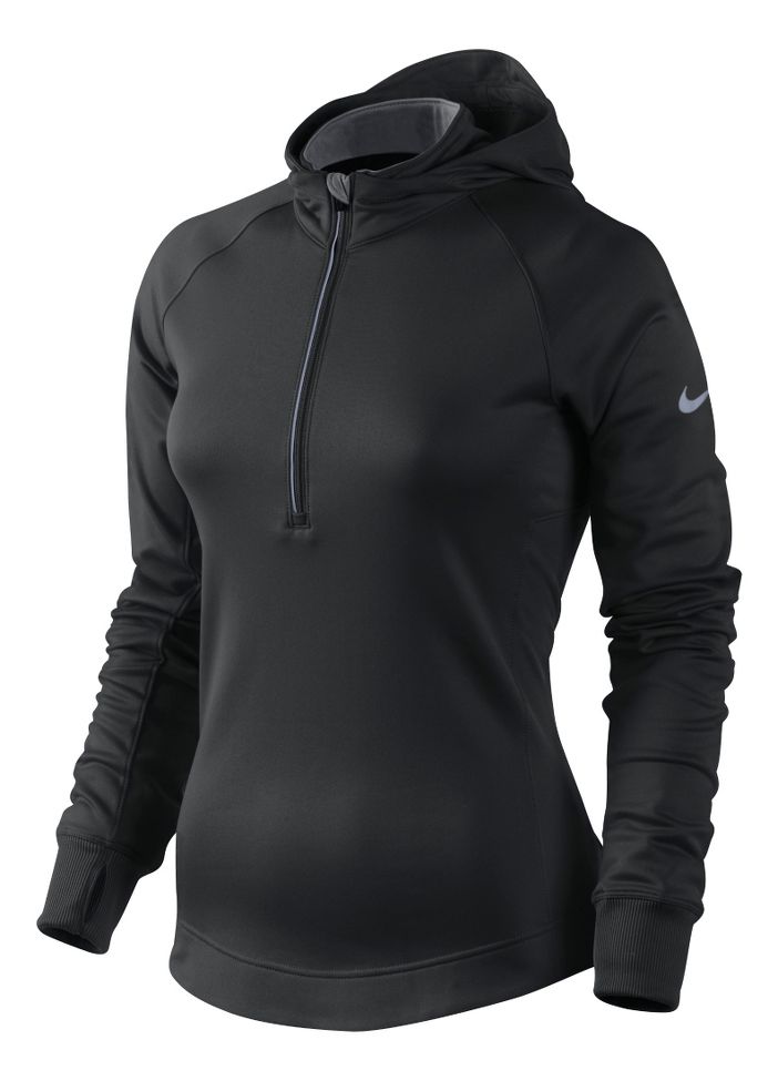Womens Nike Element Thermal Hoody Long Sleeve 1/2 Zip Technical Tops