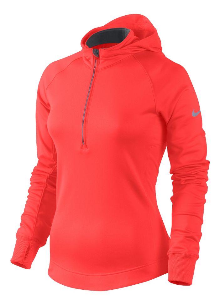 Womens Nike Element Thermal Hoody Long Sleeve 1/2 Zip Technical Tops