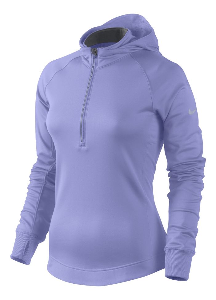 Womens Nike Element Thermal Hoody Long Sleeve 1/2 Zip Technical Tops