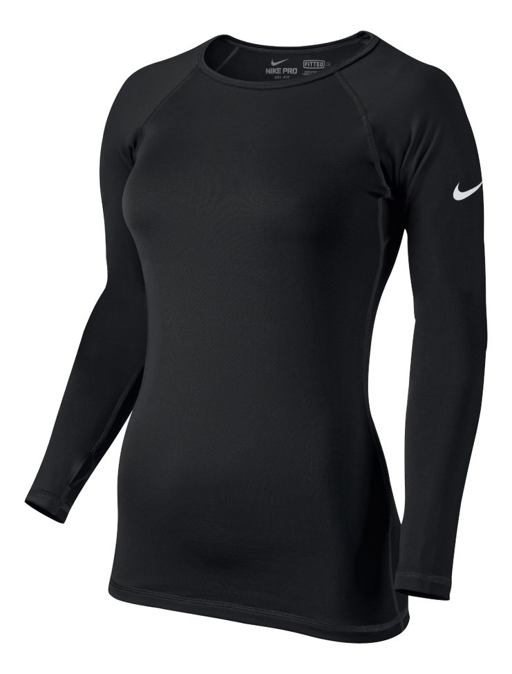 Womens Nike Pro Hyperwarm Crew II Long Sleeve No Zip Technical Tops
