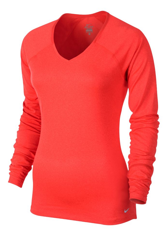 Womens Nike Relay Long Sleeve No Zip Technical Tops