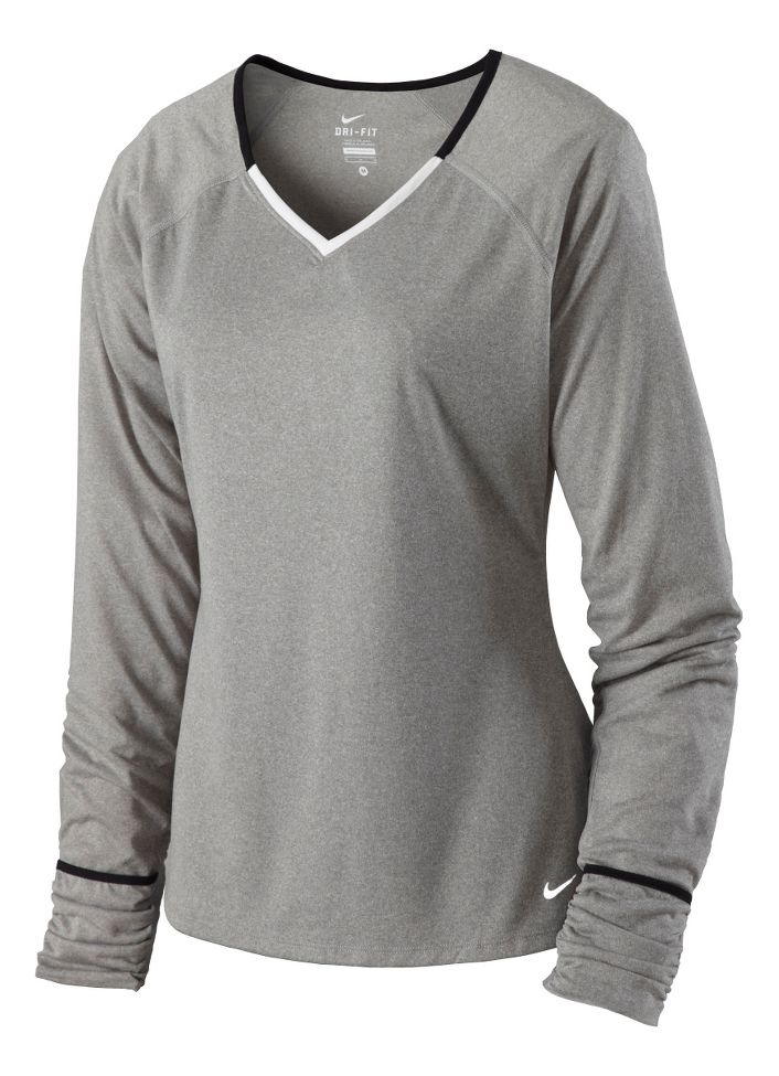 Womens Nike Relay Long Sleeve No Zip Technical Tops