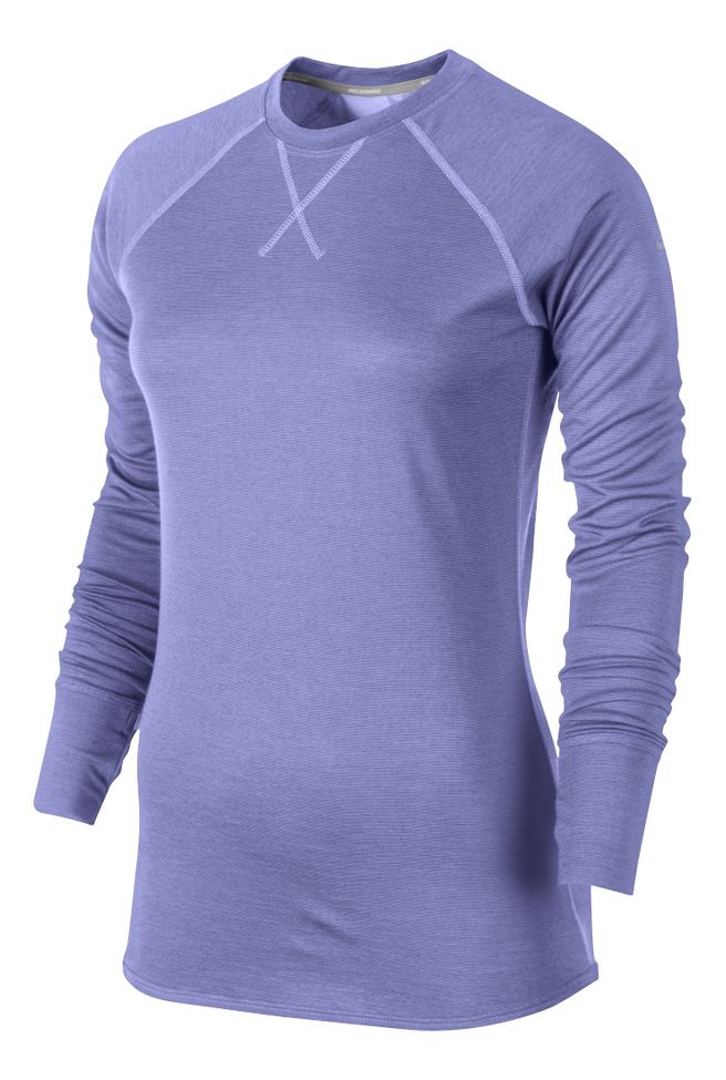 Womens Nike Wool Crew Long Sleeve No Zip Technical Tops
