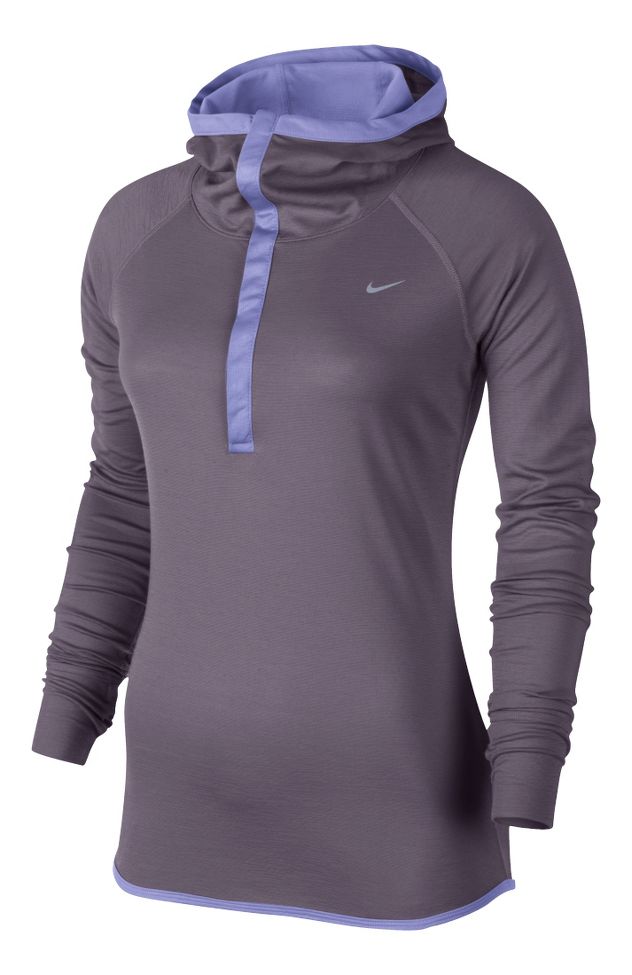 Womens Nike Wool Hoody Long Sleeve 1/2 Zip Technical Tops