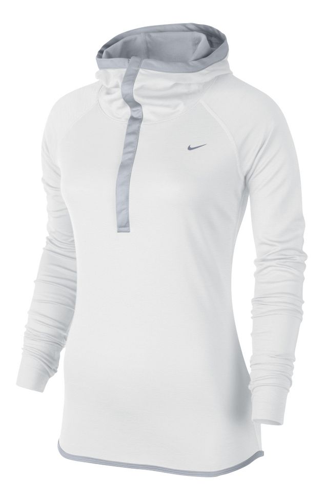 Womens Nike Wool Hoody Long Sleeve 1/2 Zip Technical Tops