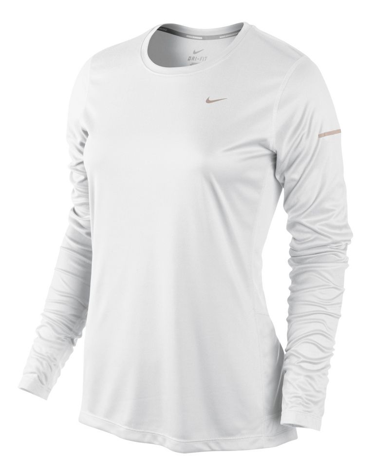 Womens Nike Miler Top Long Sleeve No Zip Technical Tops