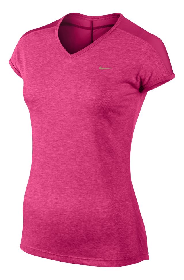 Womens Nike Dri-FIT Touch Tailwind Short Sleeve Technical Tops