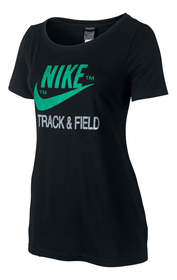 Womens Nike RU NTF Read Tee Short Sleeve Technical Tops
