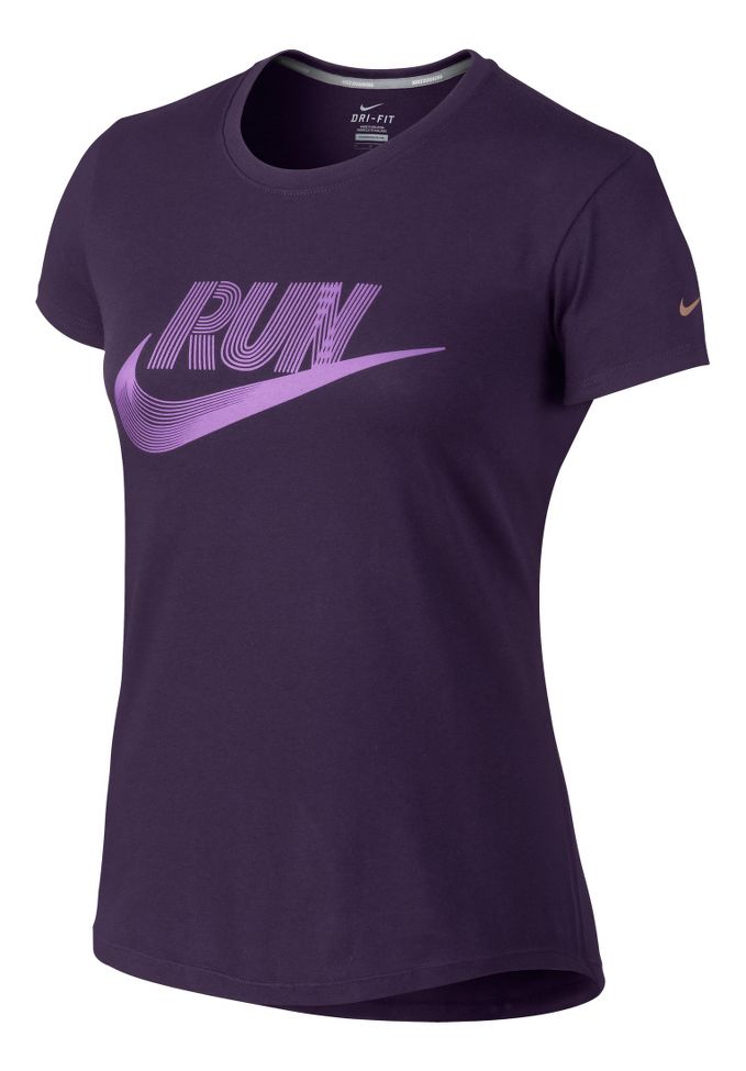 Womens Nike Run Swoosh Tee Short Sleeve Technical Tops