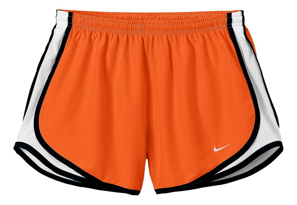 orange nike tempo shorts