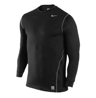 Mens Nike Pro Combat Fitted Crew Long Sleeve No Zip Technical Tops