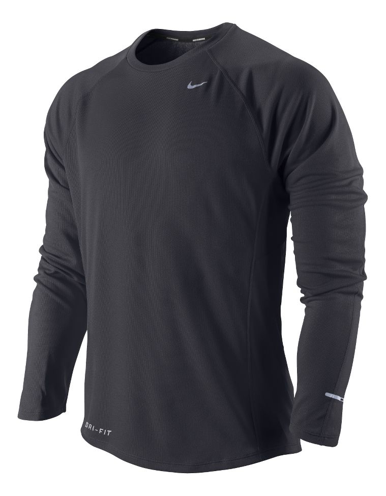 Mens Nike Miler UV Long Sleeve No Zip Technical Tops