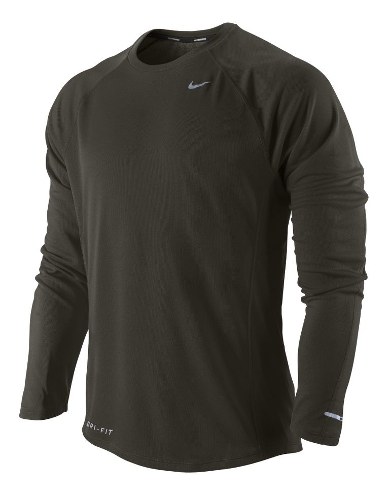 Mens Nike Miler UV Long Sleeve No Zip Technical Tops