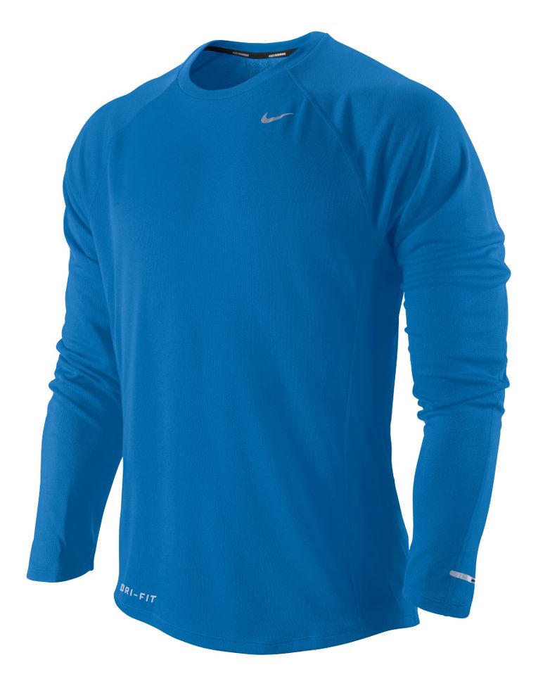 Mens Nike Miler UV Long Sleeve No Zip Technical Tops