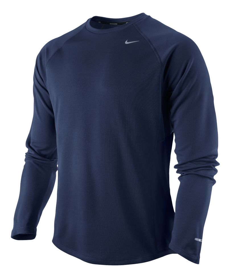 Mens Nike Miler UV Long Sleeve No Zip Technical Tops
