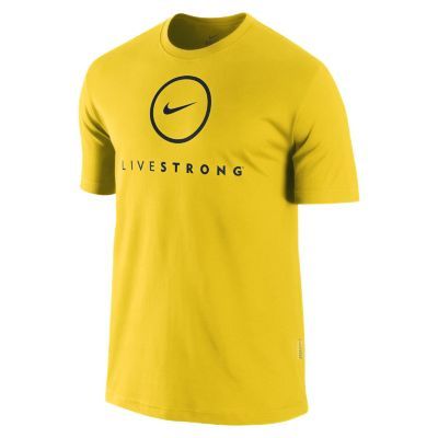 Mens Nike Livestrong Logo Tee Short Sleeve Technical Tops