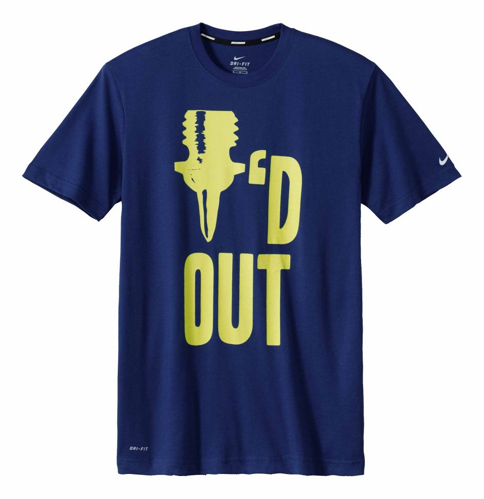 Mens Nike Spiked Out Tee Short Sleeve Technical Tops