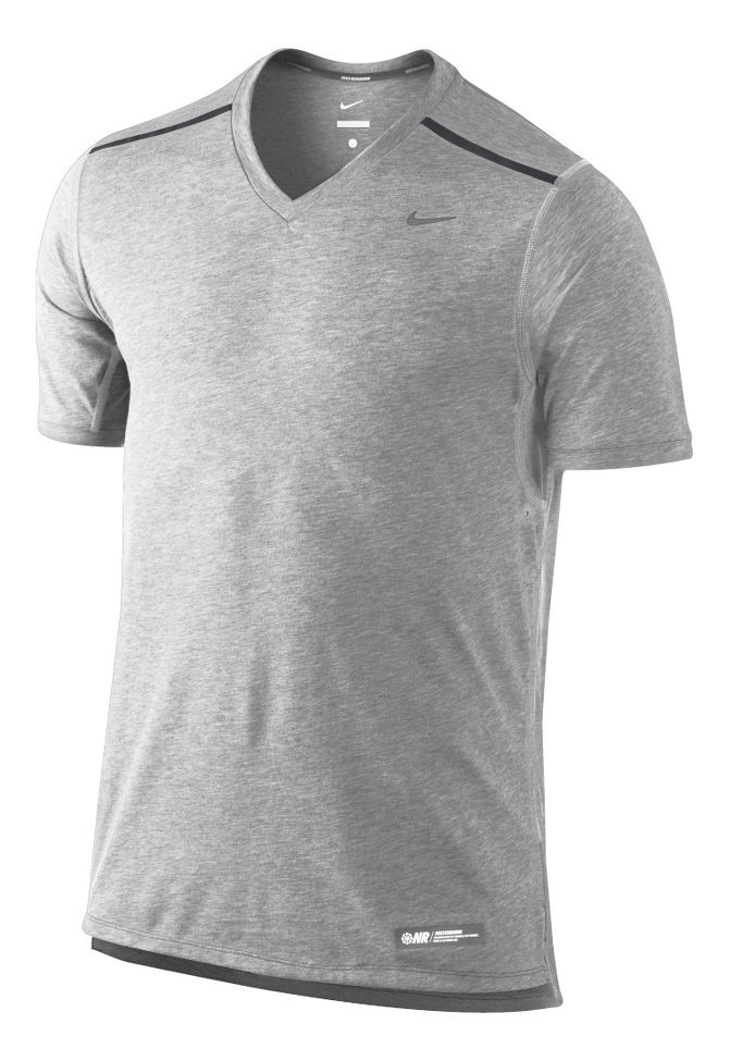 Mens Nike Tailwind V Neck Short Sleeve Technical Tops