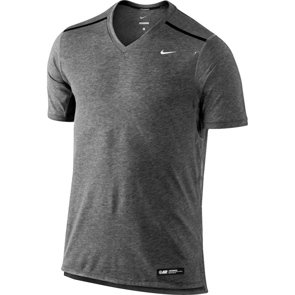 Mens Nike Tailwind V Neck Short Sleeve Technical Tops