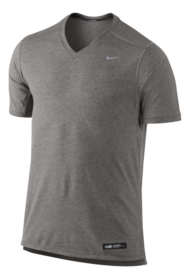 Mens Nike Tailwind V Neck Short Sleeve Technical Tops