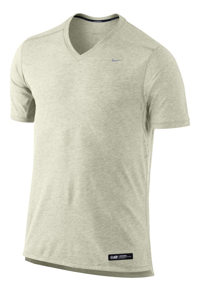 Mens Nike Tailwind V Neck Short Sleeve Technical Tops