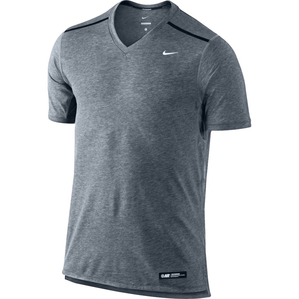 Mens Nike Tailwind V Neck Short Sleeve Technical Tops