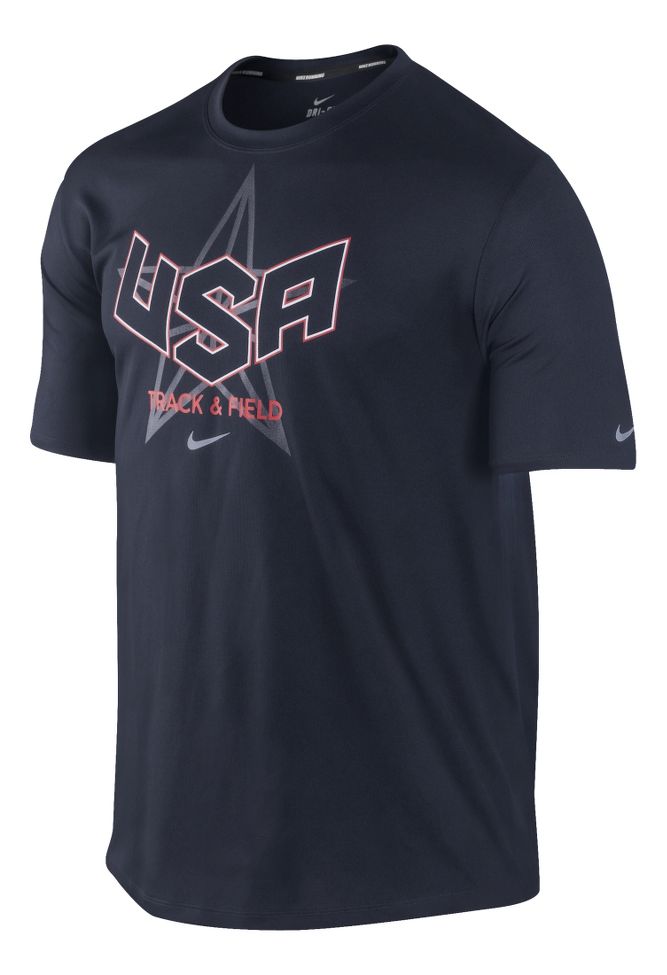 Mens Nike Challenger T+F Country Short Sleeve Technical Tops
