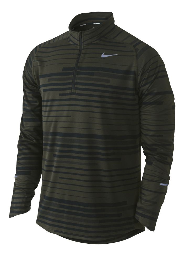 Mens Nike Element Jacquard Half Zip Long Sleeve Technical Tops