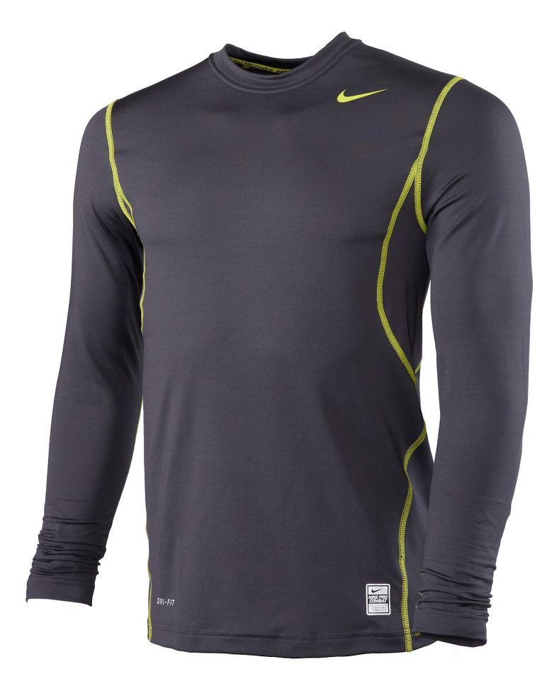 Mens Nike Hyperwarm Fitted Crew Top Long Sleeve No Zip Technical Tops