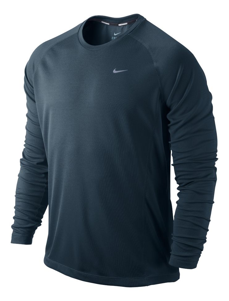 Mens Nike Miler UV Long Sleeve No Zip Technical Tops