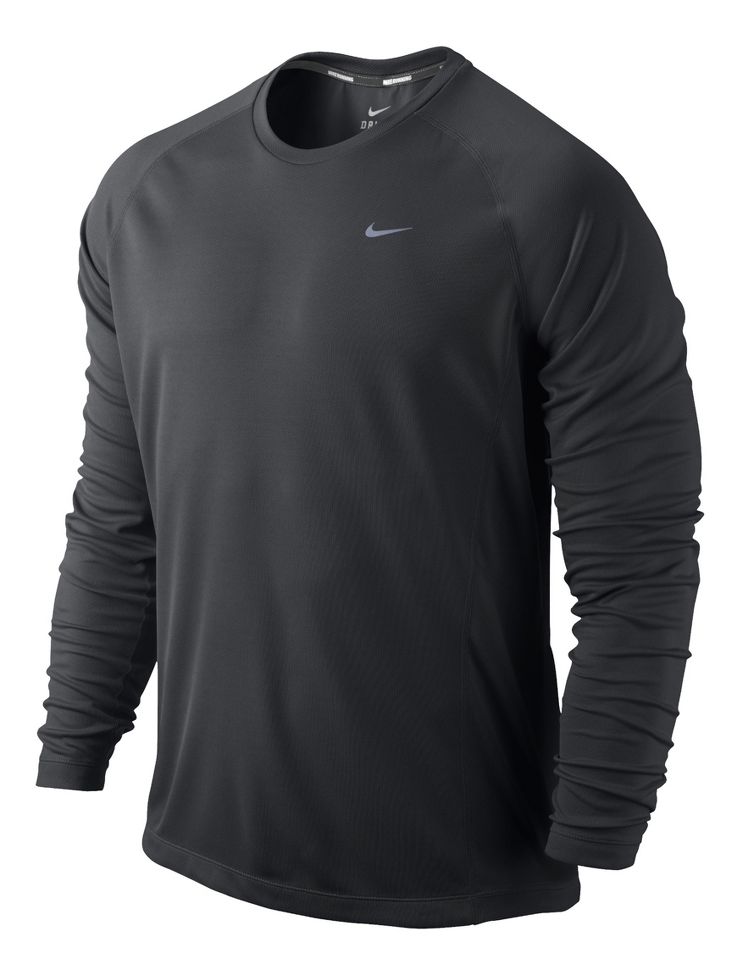Mens Nike Miler UV Long Sleeve No Zip Technical Tops