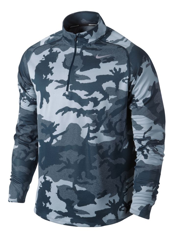 Mens Nike Element Half Zip Jacquard Long Sleeve 1/2 Zip Technical Tops