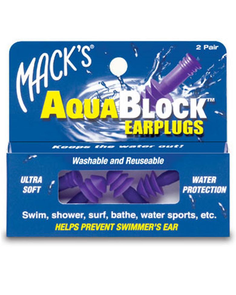 Macks Aquablock Swim Earplugs - 2 pair Swim Equipment