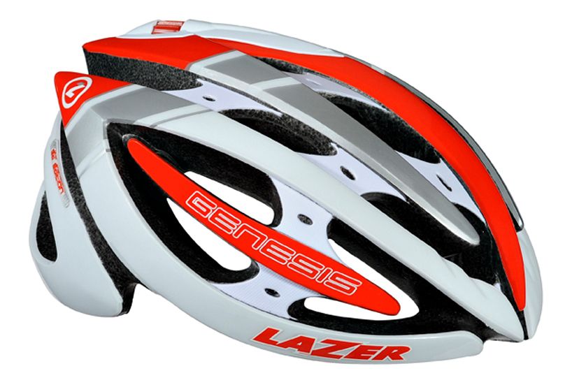 Lazer Genesis Helmet - White/Red Helmets