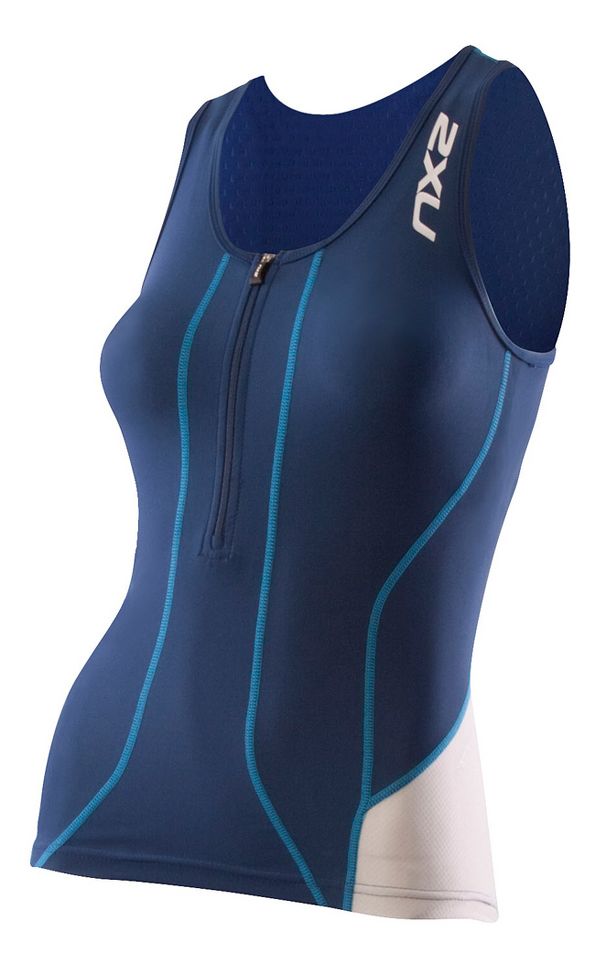 2XU Long Distance Tri Singlet Sleeveless Technical Tops